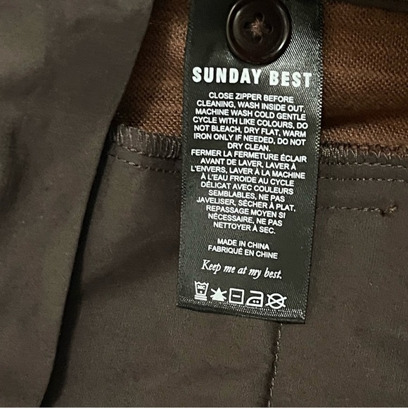 Aritzia Sunday Best Harvey Corduroy Trouser Pant in Cognac Size 8 - Picture 9 of 12